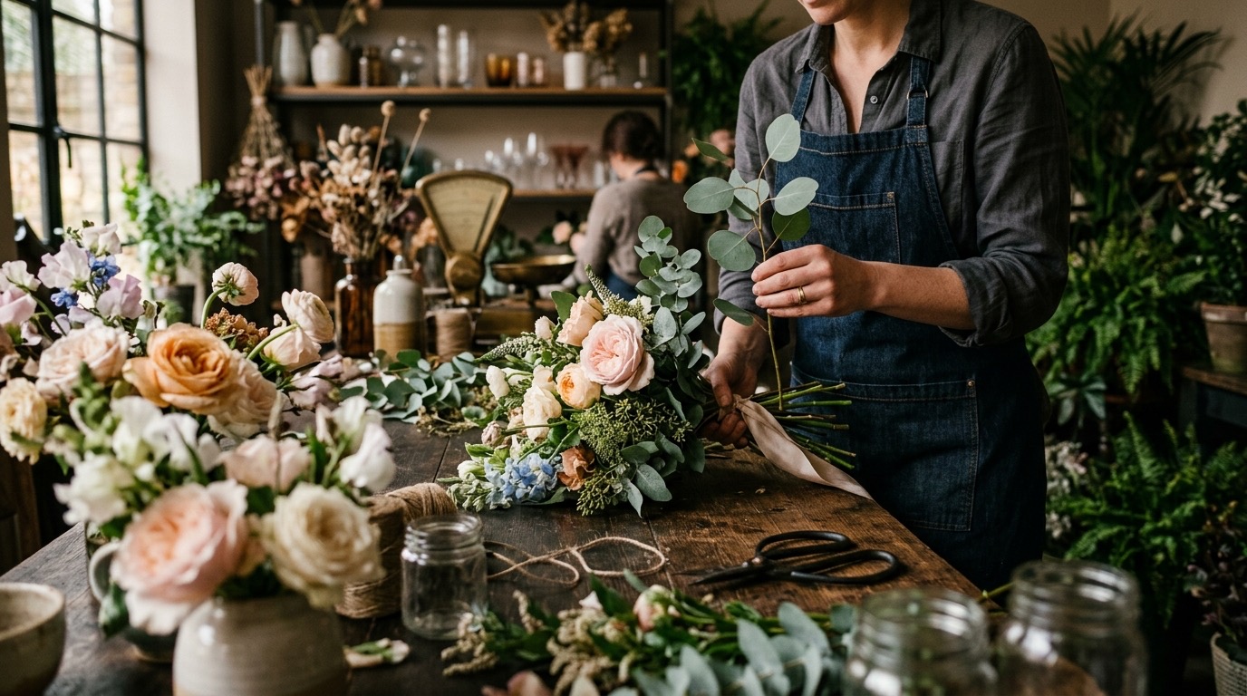 Blumenfachgeschäft mit Floristik-Angebot